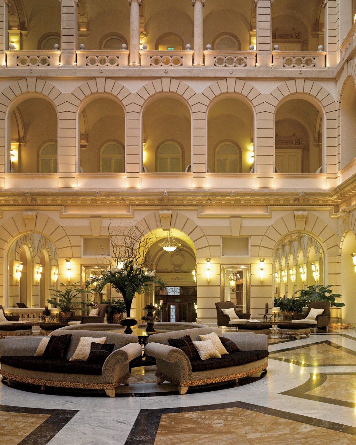 Luxury hotel lobby